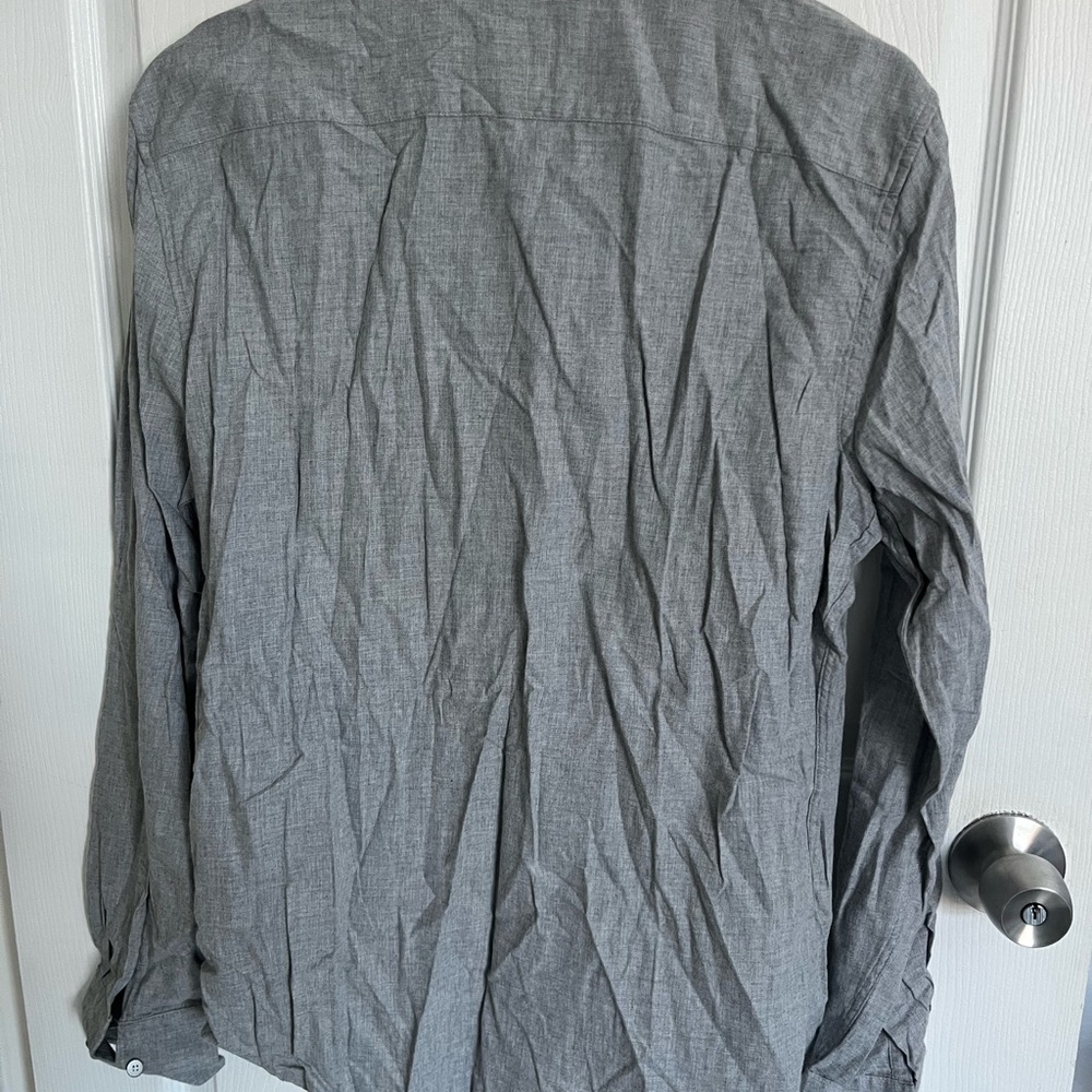 NWT Men's Armani Exchange Light Gray Button Down Shirt M - Picture 5 of 5